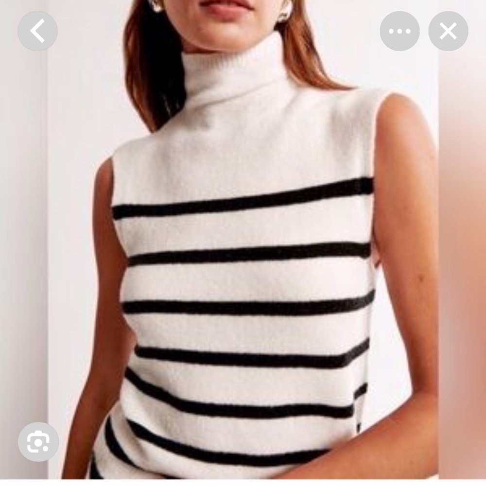 Abercrombie & Fitch sleeveless merino blend sweater